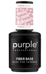 Base Fiber Semipermanente NUDE PINK SHIMMER Purple Professional 15ml