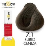 Tinte Rubio Medio Ceniza 7,1 Yellow Professional 100g 7800T7,1